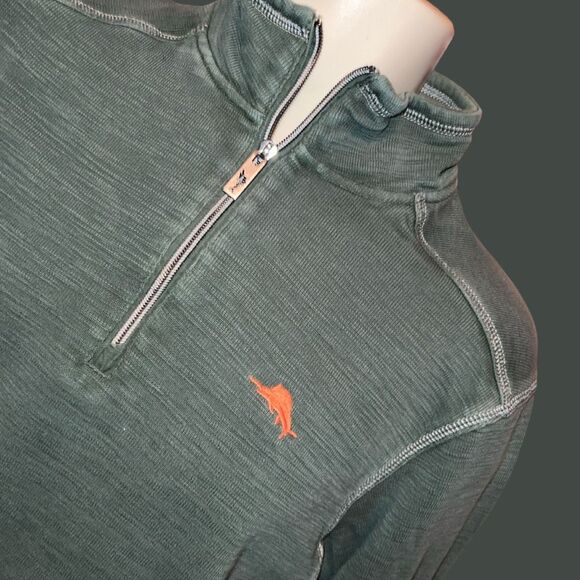 Tommy Bahama Evergreen 1/4 Zip Long Sleeve Sweater Size Small - Picture 1 of 6